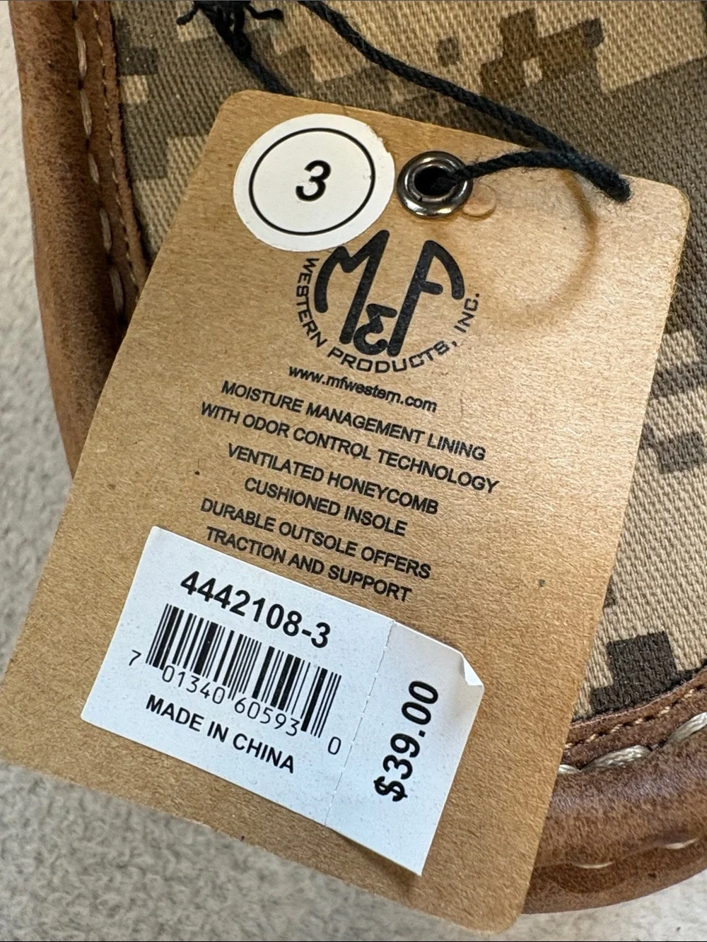 DBL Barrel Kids' Moccasin Shoes in Brown with Camo
